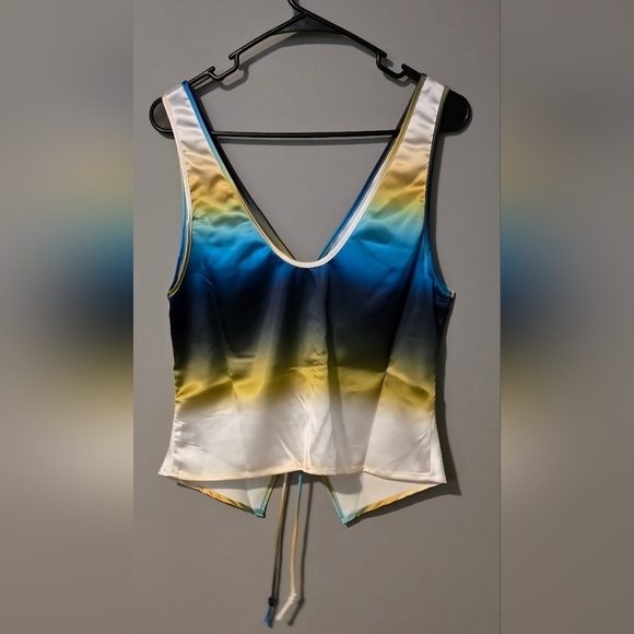 The Drop Women's Jason Cinched-Front Cami, Blue Ombre #688 - Picture 3 of 11